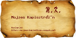 Mojzes Kapisztrán névjegykártya